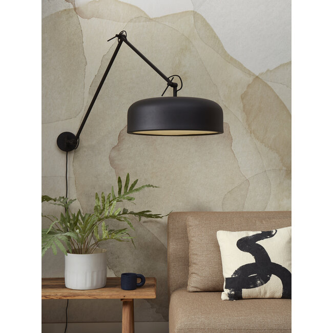 it's about RoMi Wandlamp ijzer Marseille zwart