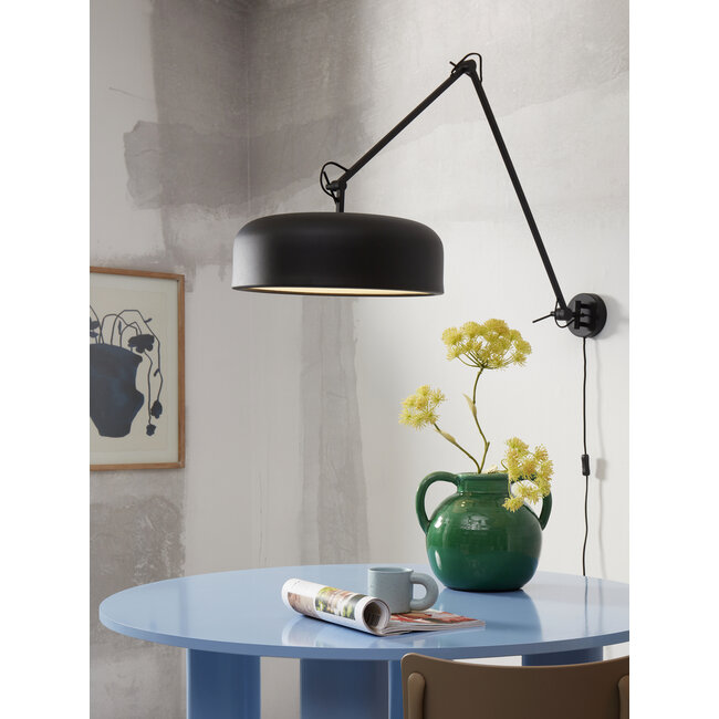 it's about RoMi Wandlamp ijzer Marseille zwart
