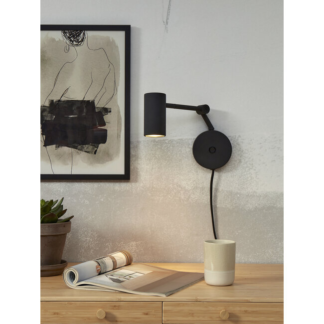 it's about RoMi Wandlamp ijzer Montreux zwart