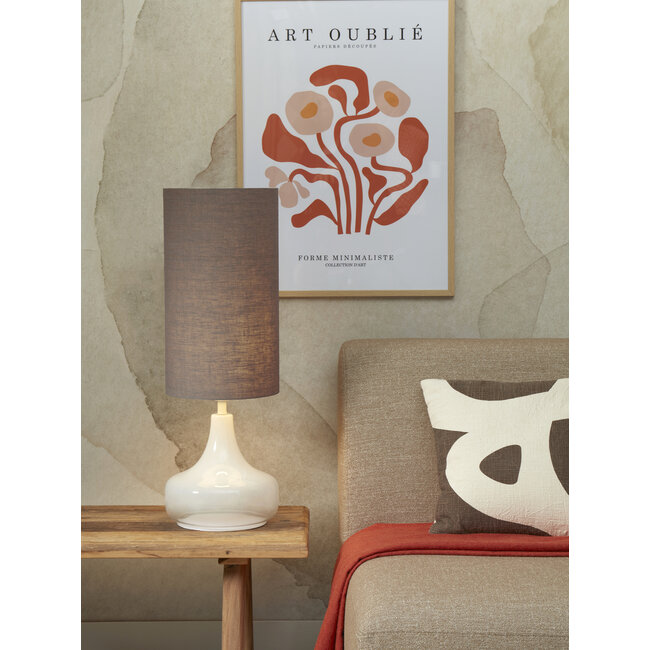 it's about RoMi Tafellamp Reykjavik kap 2545 donkerlinnen