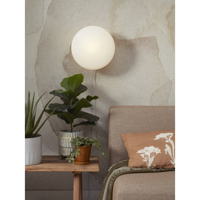 it's about RoMi Wandlamp Sapporo glas wit/zand L