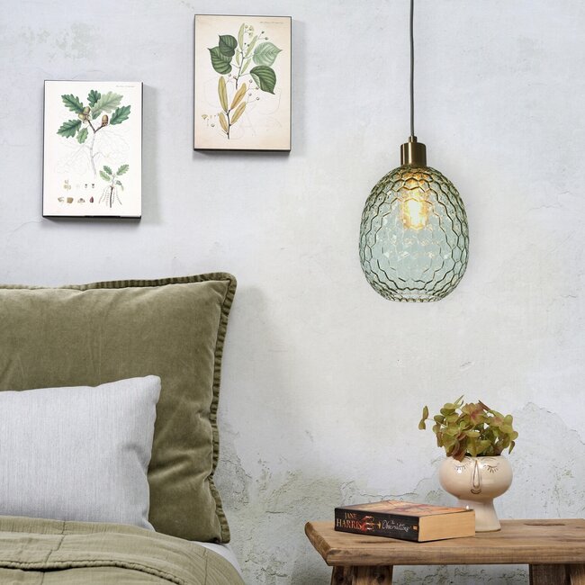 it's about RoMi Hanglamp glas Venice ovaal groen