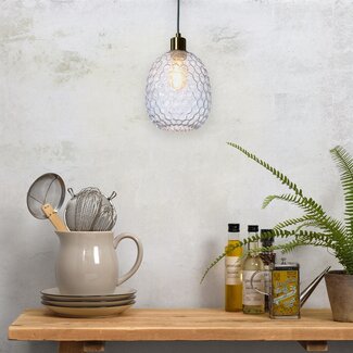 it's about RoMi Hanglamp glas Venice ovaal transparant