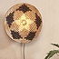 Good&Mojo Wandlamp Andros dia. 45cm zwart/naturel/wit