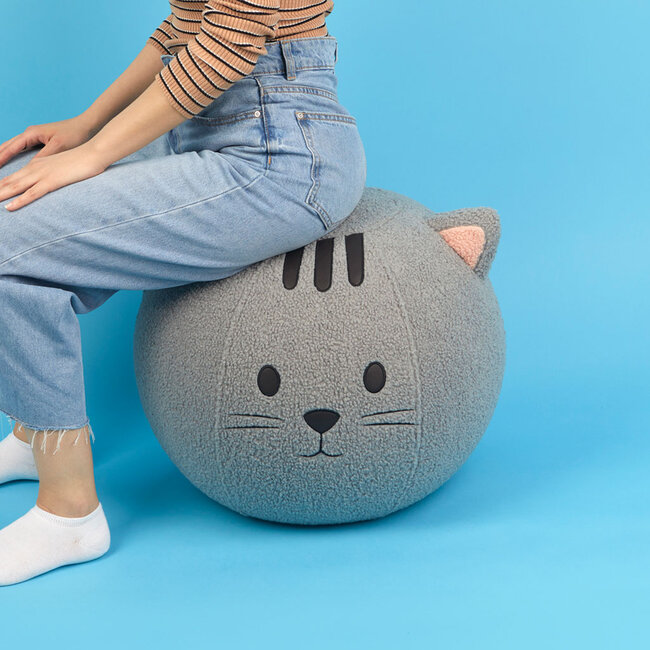 Balvi Poef Kitty grijs polyester