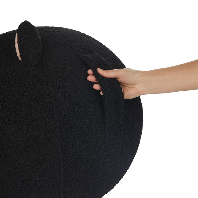 Balvi Poef Kitty zwart polyester