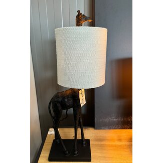 Light & Living Tafellamp 20x28x68 cm GIRAFFE zwart+creme