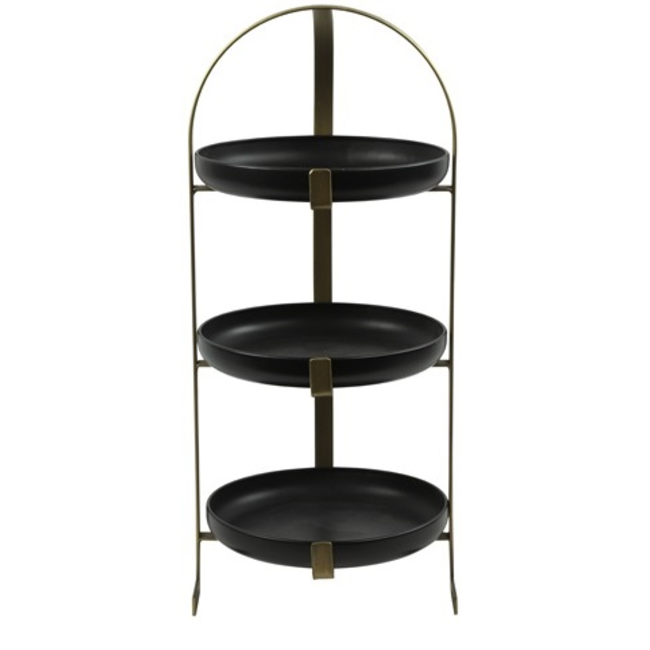 Countryfield Etagere Montrel S zwart / messing