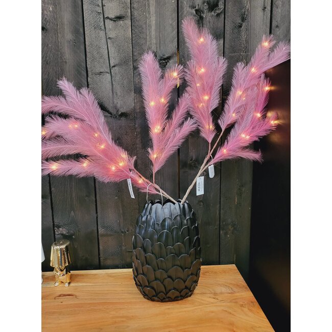 Light en Living Ornament LED 110 cm FEATHER rood / roze