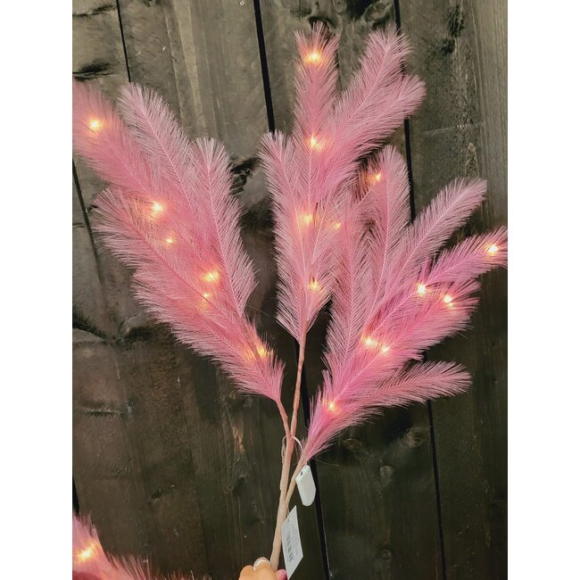 Light & Living Ornament LED 110 cm FEATHER rood / roze