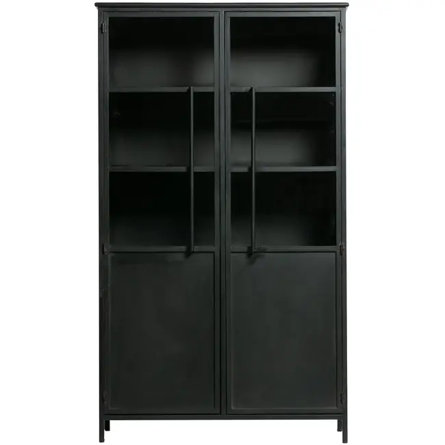 Woood Exhibit vitrinekast metaal zwart