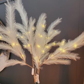 Light & Living Ornament kunsttak LED 110 cm FEATHER wit