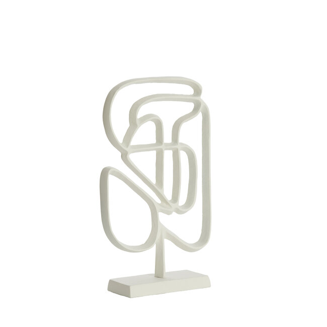 Light en Living Ornament op voet 18x8x31 cm GOLEZA crème