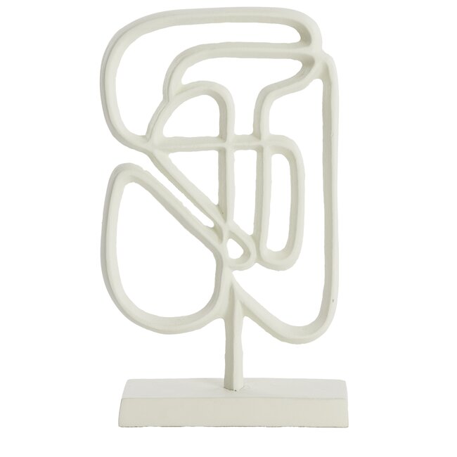 Light en Living Ornament op voet 18x8x31 cm GOLEZA crème