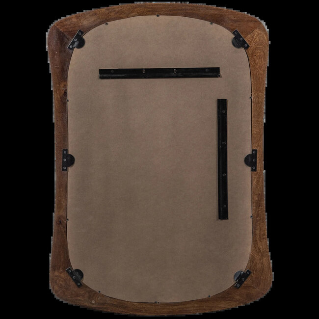 Woood Glittering spiegel met houten frame walnoot