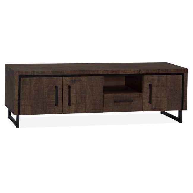 WoonMax Rimini TV meubel 3 deurs - 1 lade Lamulux Dark mango 170 cm
