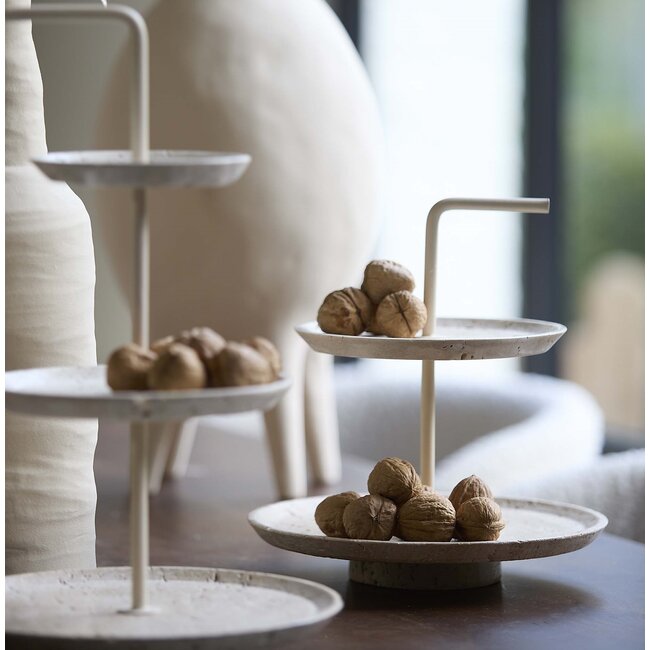 Light en Living Etagere 2 laags Caglio travertine sand+creme