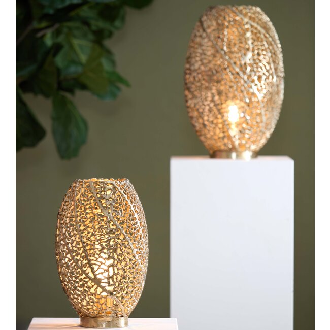 Light en Living Tafellamp SINULA goud -  2 maten