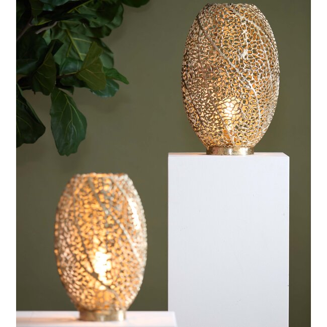 Light en Living Tafellamp SINULA goud -  2 maten