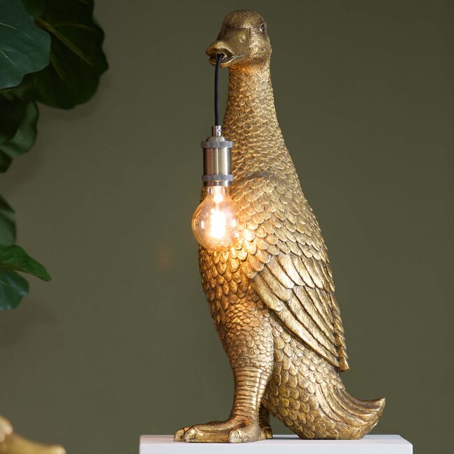 Light en Living Tafellamp 32x31x65 cm DUCK antiek brons