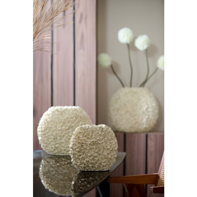 Light en Living Vaas deco 31,5x17x28 cm PHYLIA crème