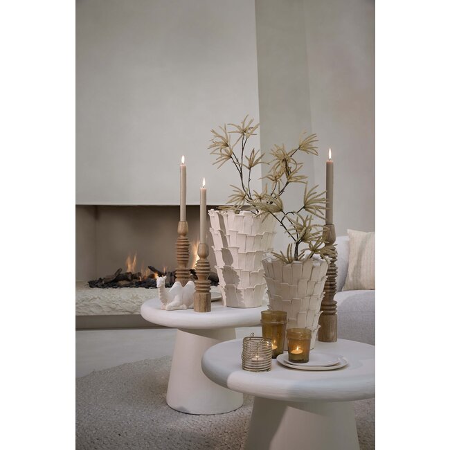 Light en Living Windlicht OSANA bamboe naturel - Ø8x9 cm