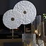 Light en Living Ornament op voet 35x12x50 cm YVO marmer wit+antiek brons