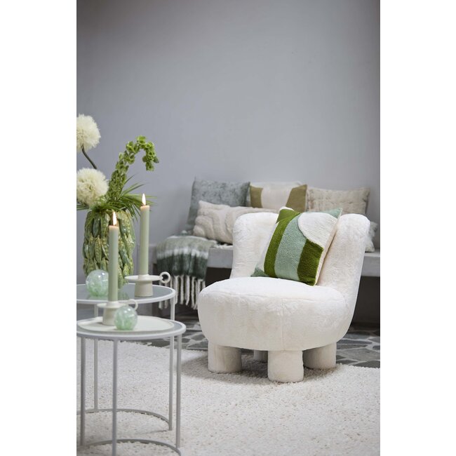 Light en Living Kussen 45x45 cm TOFNA groen+wit