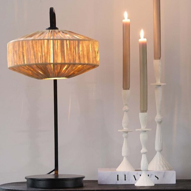 Light en Living Kap 31-31-16 cm BILJANA raffia naturel