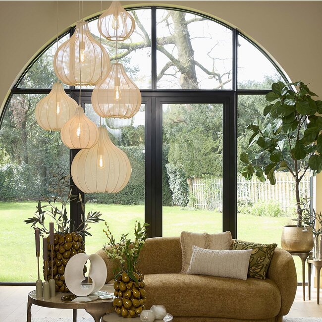 Light en Living Hanglamp Ø50x53 cm ELATI zand