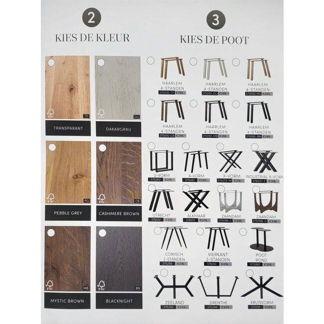 Woood Eettafel Tablo Rechthoekig met vele mogelijkheden