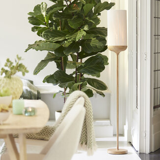Light en Living Vloerlamp Ø23x159 cm DANIA hout print naturel+touw crème