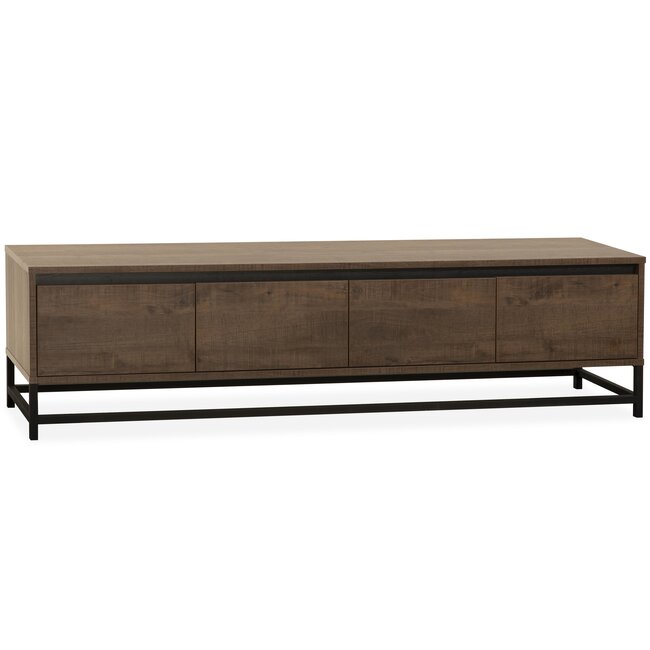 WoonMax Milltown TV meubel 4 deurs Dark Mango - 218 cm