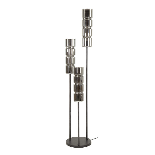 WoonStijl Vloerlamp 3L getrapt cylinder glas