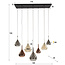 WoonStijl Hanglamp 4+3 wings mix glass