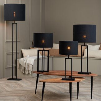 Light en Living Lampenkap cilinder 40-40-30 cm LIVIGNO zwart Light en Living Lampenkap cilinder 40-40-30 cm LIVIGNO zwart