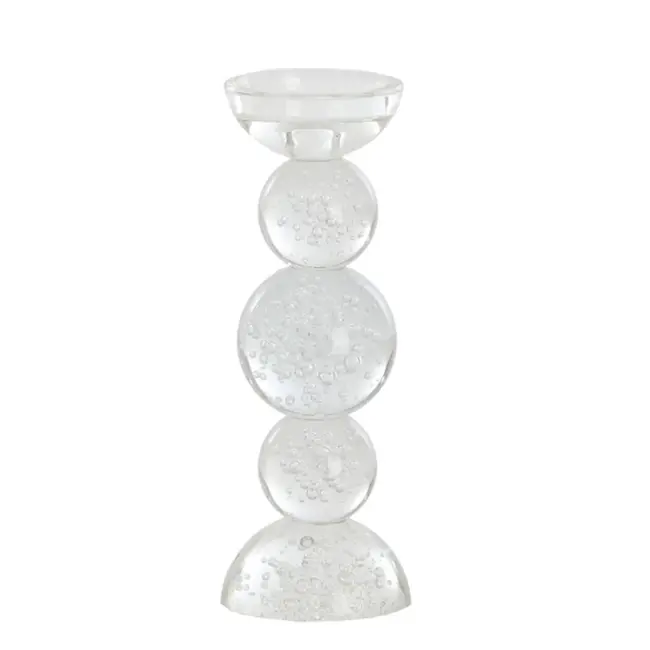 Light en Living Kaarsenhouder Ø10x26,5 cm ITINGA glas bubbel helder