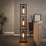 WoonStijl Vloerlamp 3L tower smoke glas-geperforeerd staal