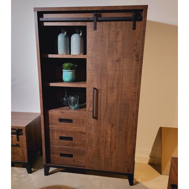 WoonMax Vigo Dark Mango opbergkast Lamulux