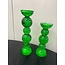 Light en Living Kaarsenhouder Ø9,5x34 cm ITINGA glas bubbel groen