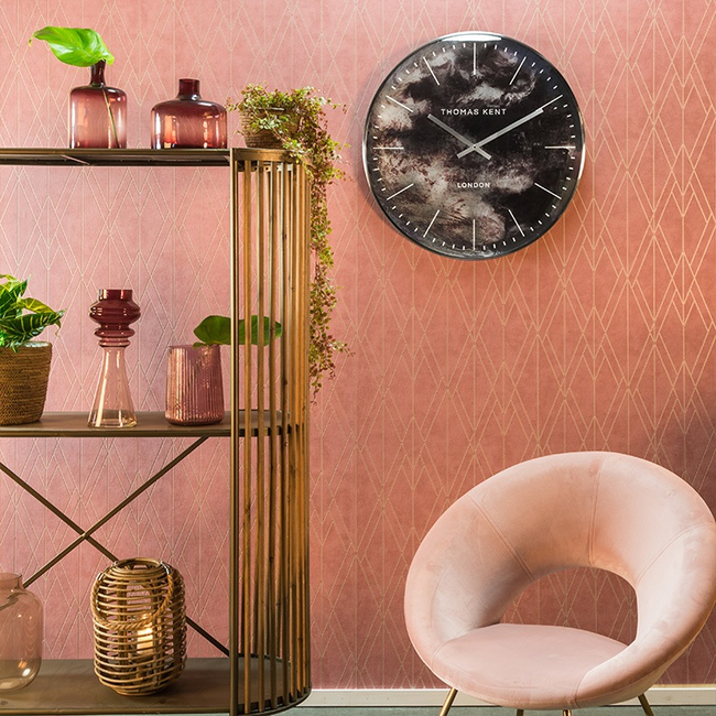 Thomas Kent Klok Oyster L aubergine/zilver -3 maten