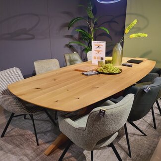 WoonMax Eettafel Nottingham eiken Deens Ovaal - 5 afmetingen - Diverse kleuren