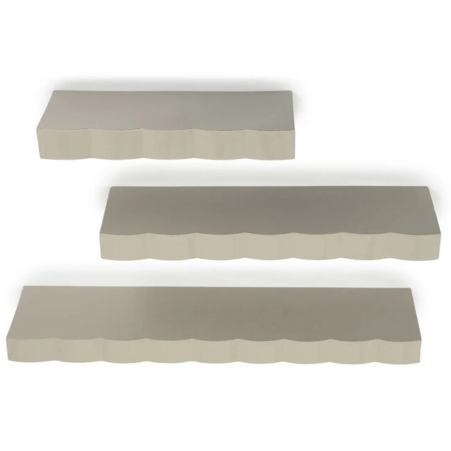 By Boo Wandplank Prinz set van 3 - taupe