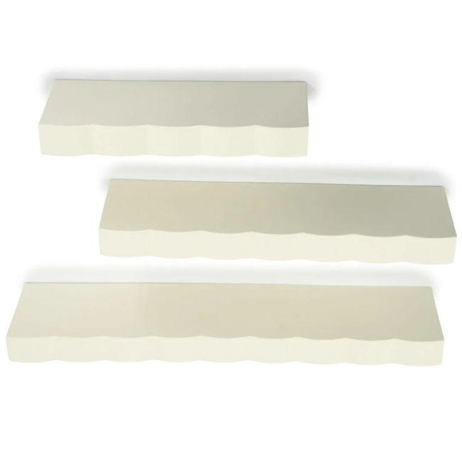 By Boo Wandplank Prinz set van 3 - beige