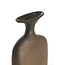 Light en Living Vaas deco 23x9,5x40,5 cm TROVO keramiek mat donker brons