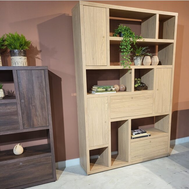 WoonMax Wandkast Denton groot - 140 cm breed - Diverse kleuren