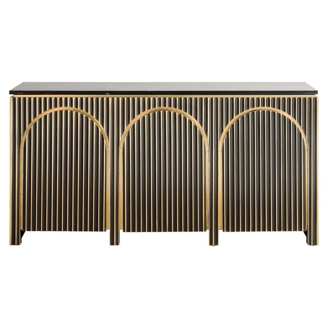 Richmond Interiors  Dressoir Les Arcs 3-deurs Brushed Goud