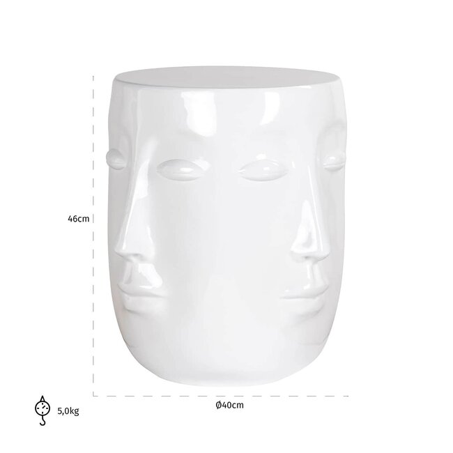 Richmond Interiors  Bijzettafel Christy wit