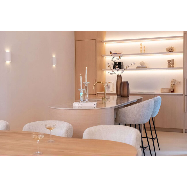 Richmond Interiors  Eettafel Fictus Travertine faux Beige