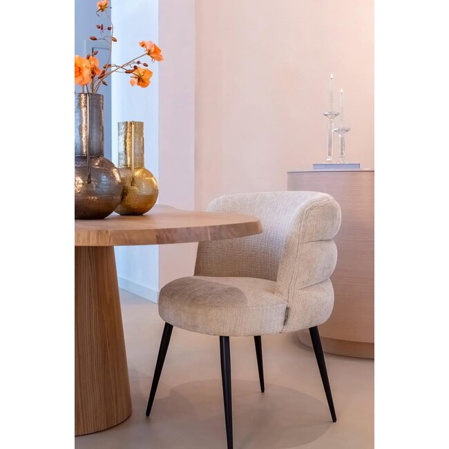 Richmond Interiors  Eettafel Fictus Travertine faux Beige